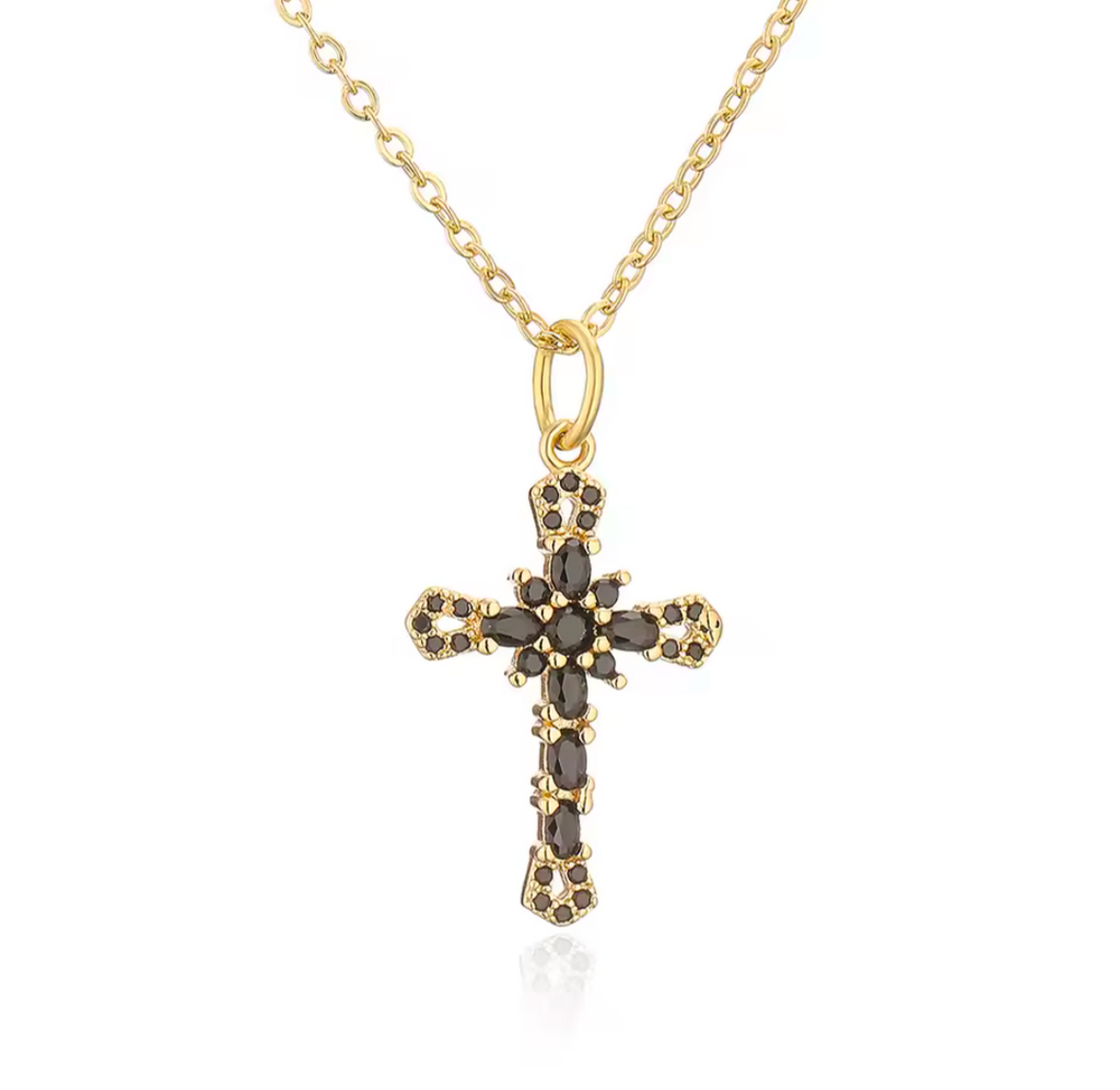 Colorful Cross Pendant Necklace