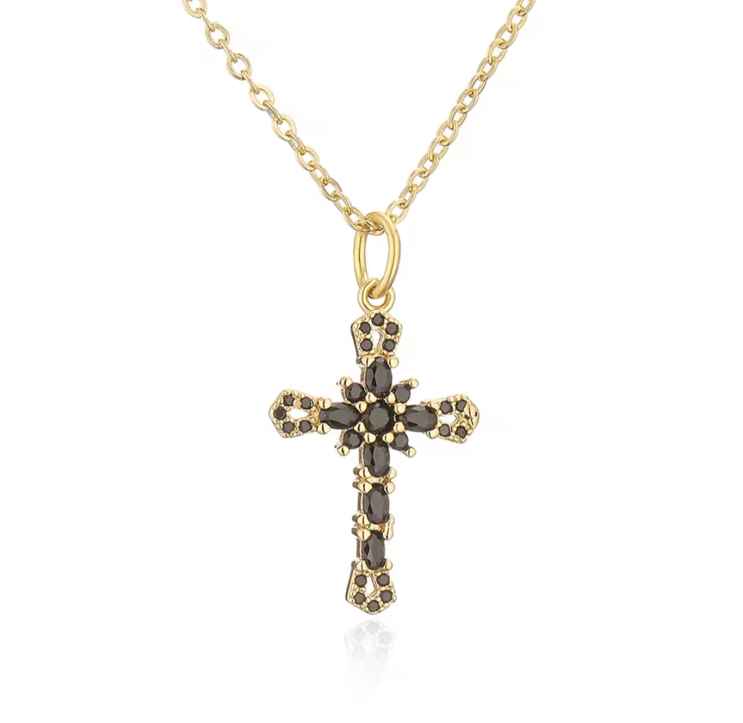 Colorful Cross Pendant Necklace