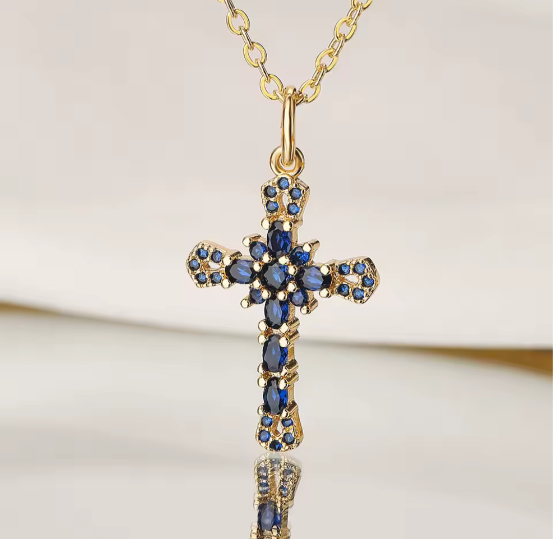 Colorful Cross Pendant Necklace