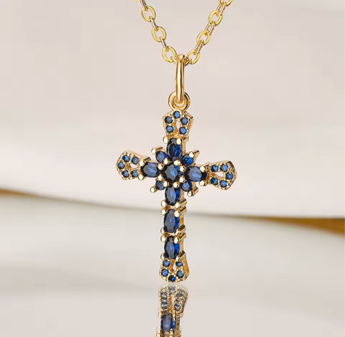 Colorful Cross Pendant Necklace