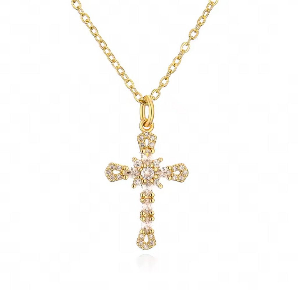 Colorful Cross Pendant Necklace