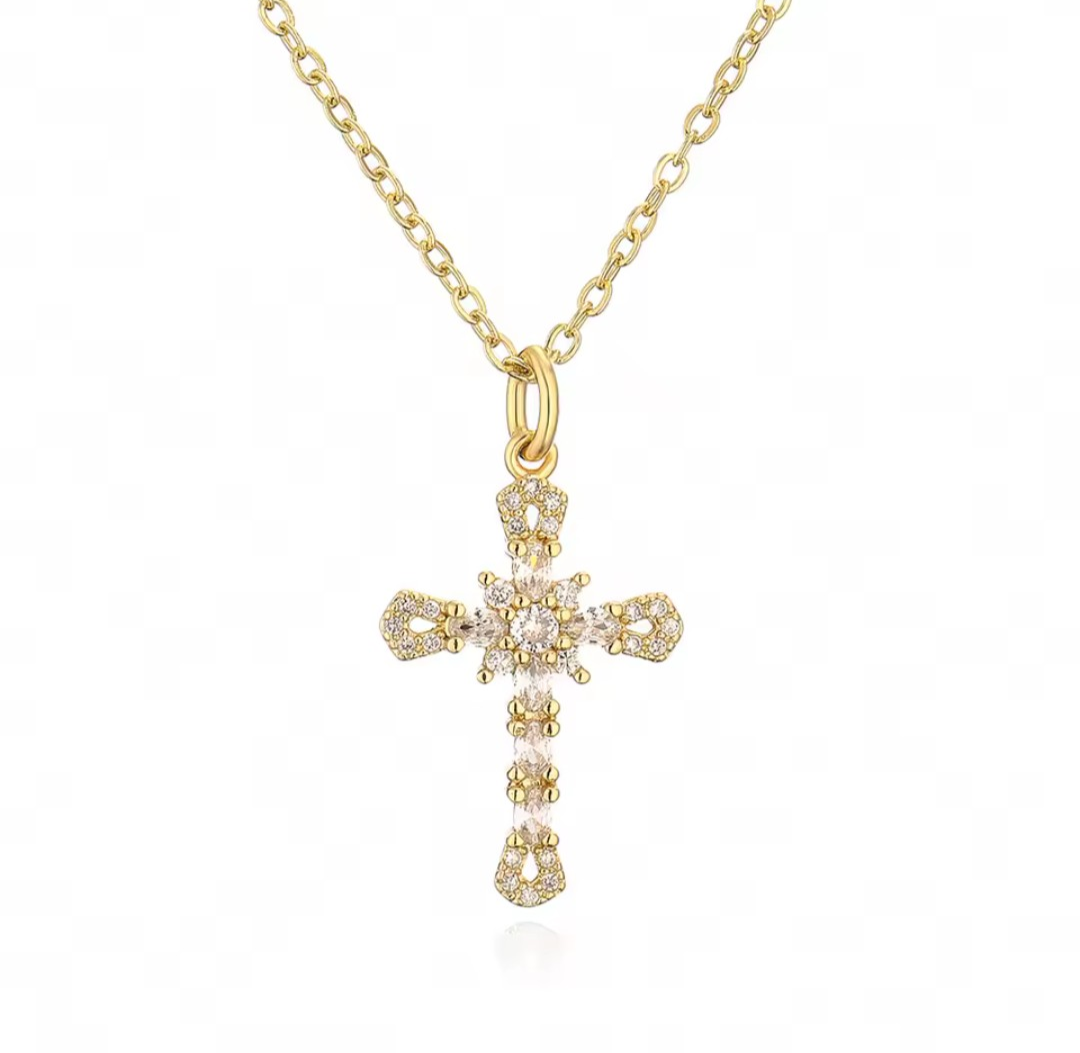 Colorful Cross Pendant Necklace